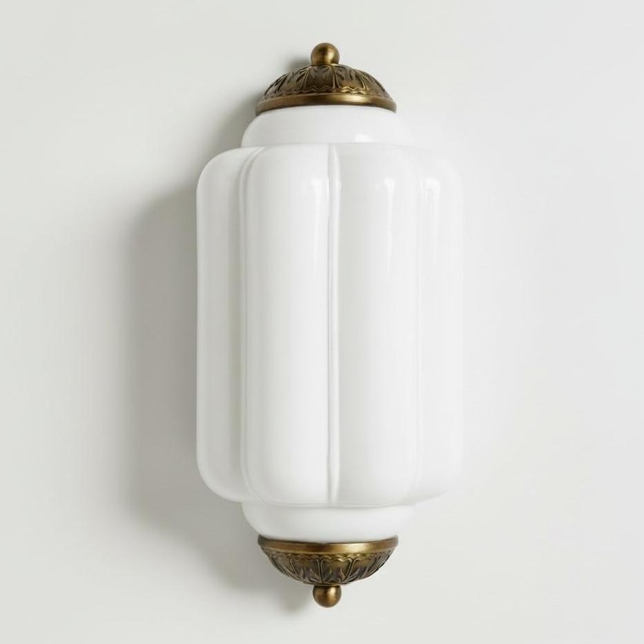 Eloise Long Pumpkin Retro Glass Recessed Wall Lamp K865