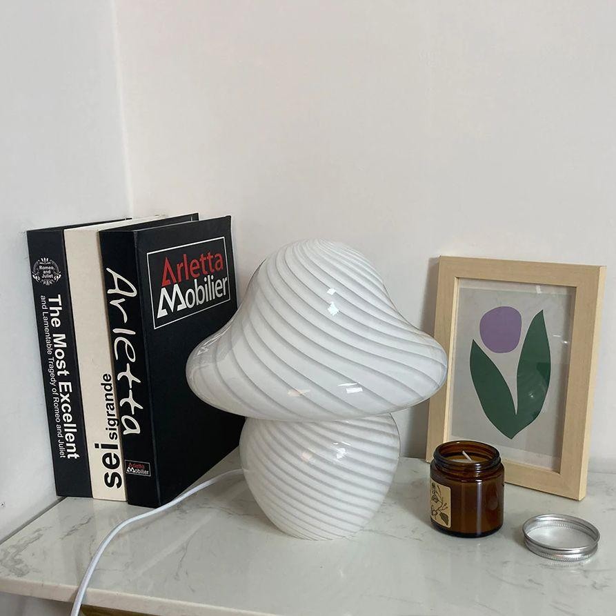 Modern Stained Glass Mushroom Night Light K55