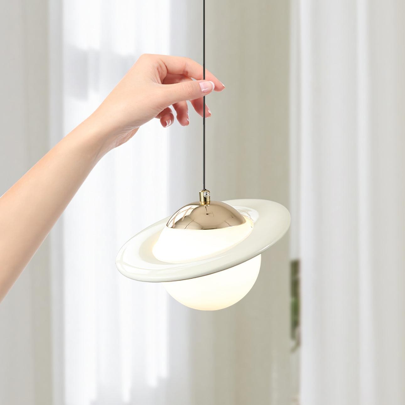 Romantic Saturn Planet Pendant Lamp for Bedroom K656