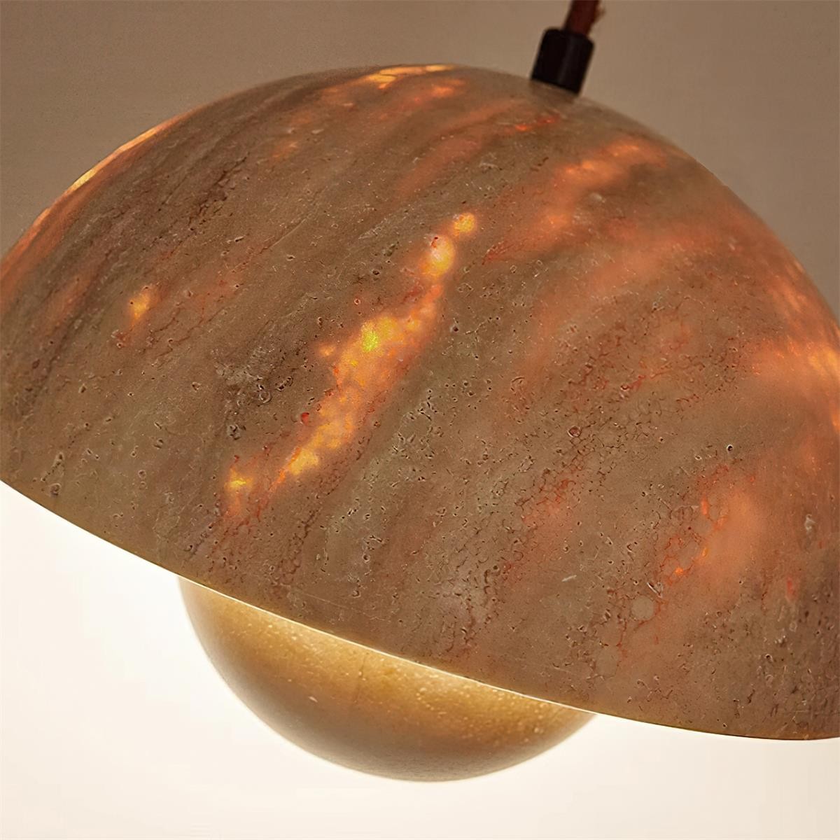 Natural Travertine Flower Bud Design Pendant Lamp K884