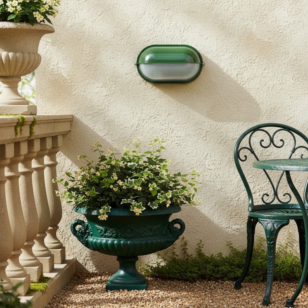 Docka Metal and Glass Outdoor Wall Sconce - Vintage Industrial Wall Light for Porch K2367