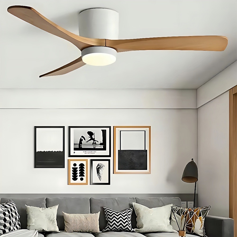 Nordic Modern 3 Blades Wooden Ceiling Fan Light K1119