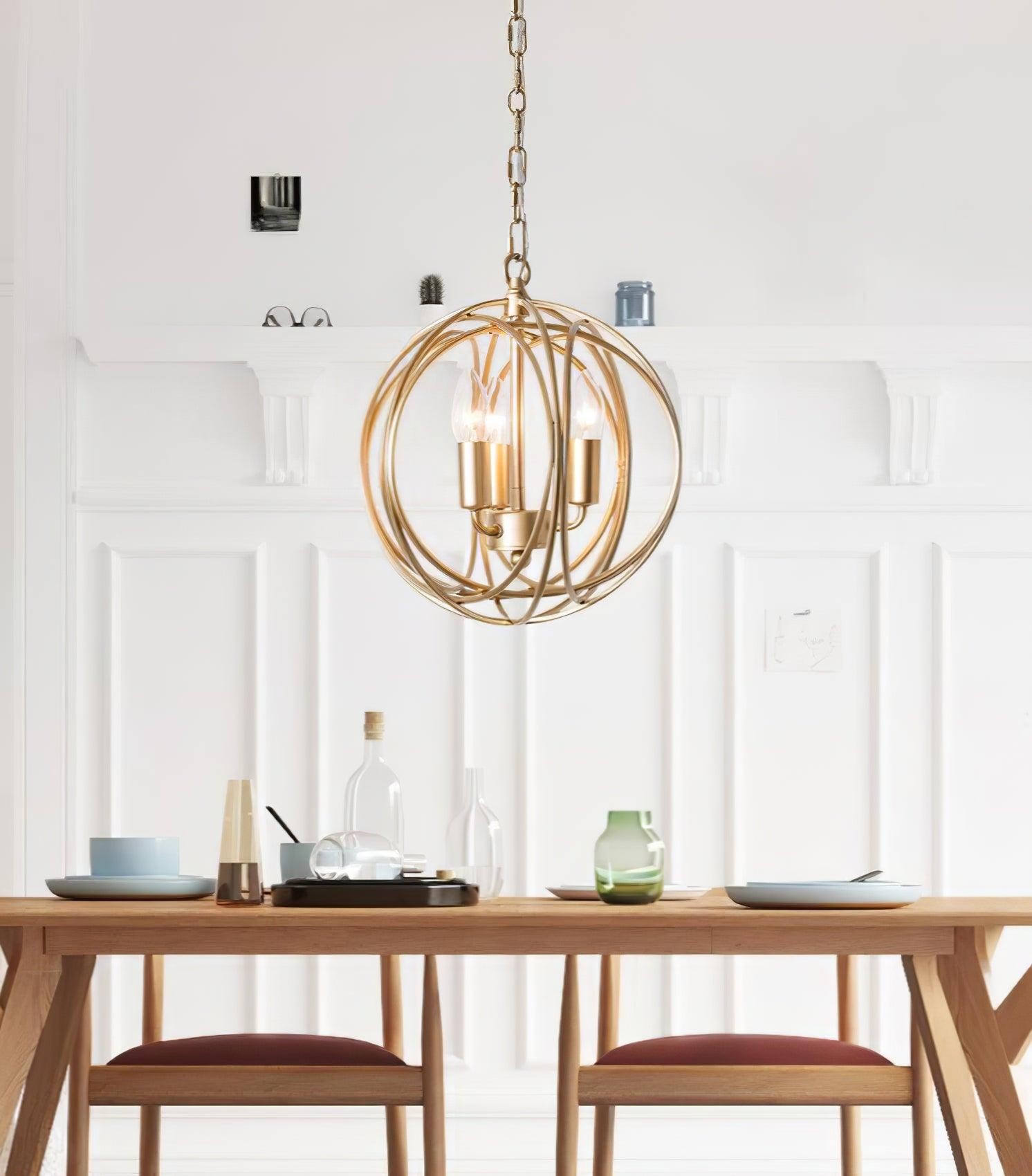 Hollow Metal Line Retro Pendant Light K554