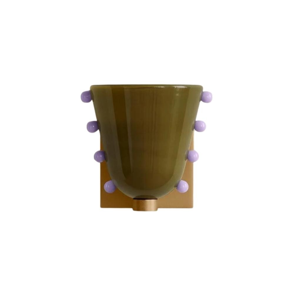 Bellina Colourful Glass Wall Light – Modern Gemma Wall Sconce For Bedroom or Hallway K1130