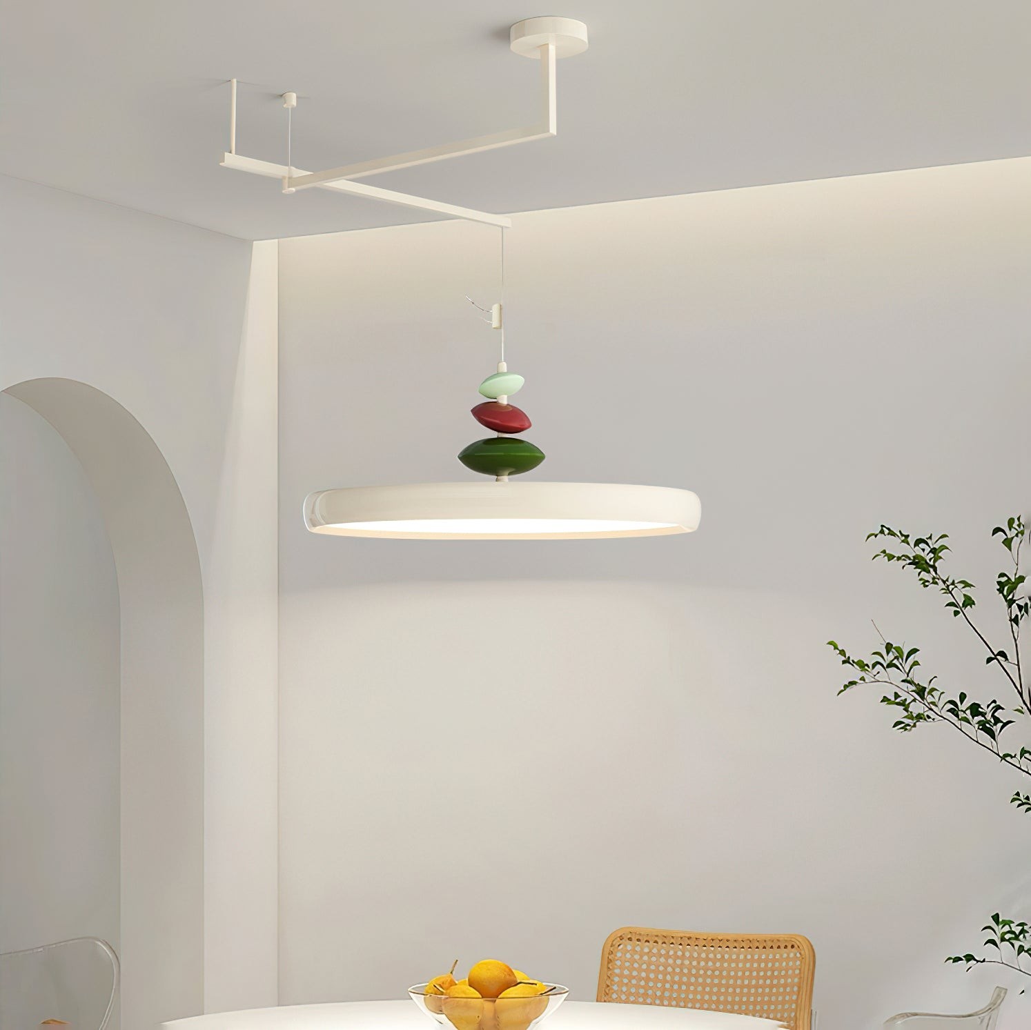 Swing Arm Stone Pendant Light K683