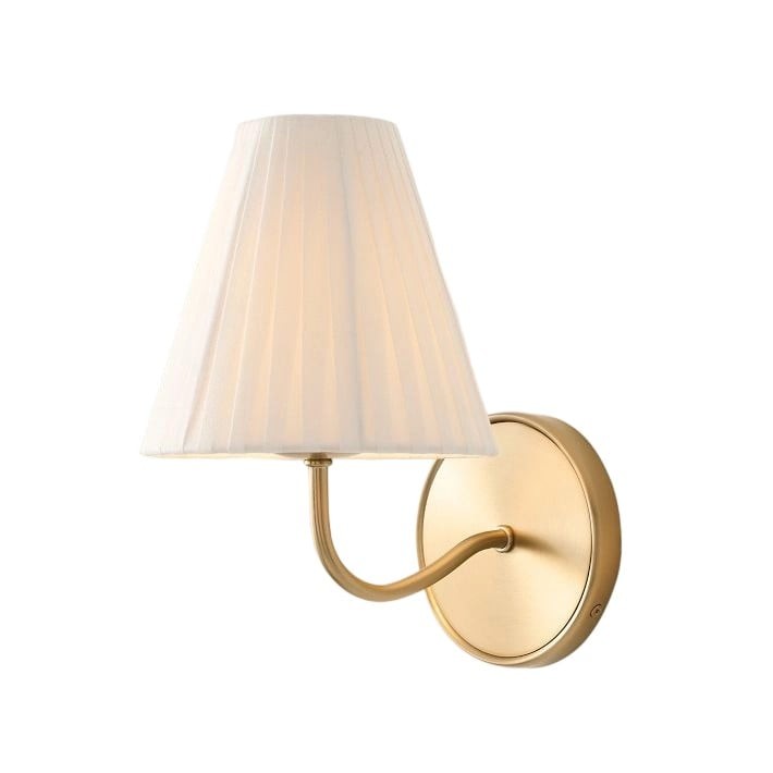 Fibura Elegant Linen Shade Wall Lamp - Contemporary Lighting for Hallway and Bedroom K1408