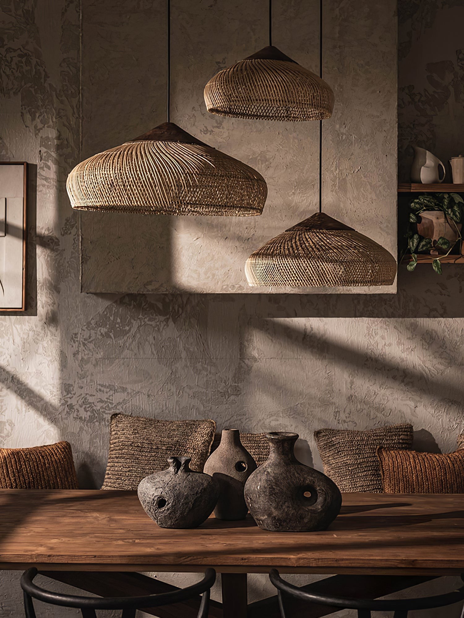 Harp Braided Rattan Pendant Lamp K1175