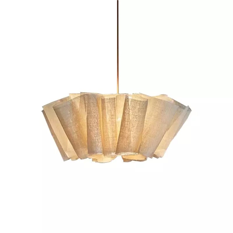 Handcrafted Fabric Shade Pendant Light – Minimalist Design for Home Interiors K1244