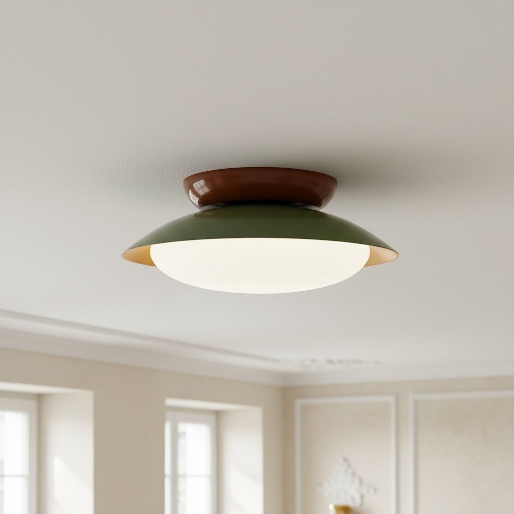 Heliora Modern Dome Ceiling Light - Minimalist Style for Living Room and Bathroom K2114