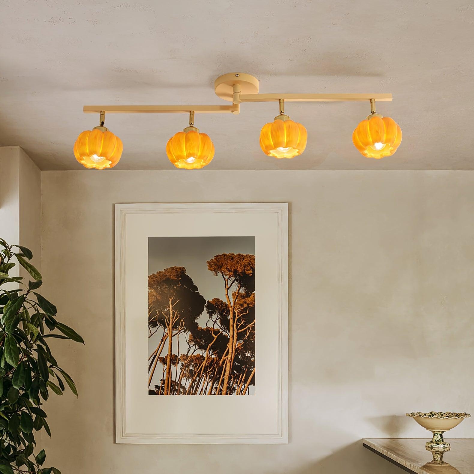 Pumpkin Flower Ceiling Lamp K739