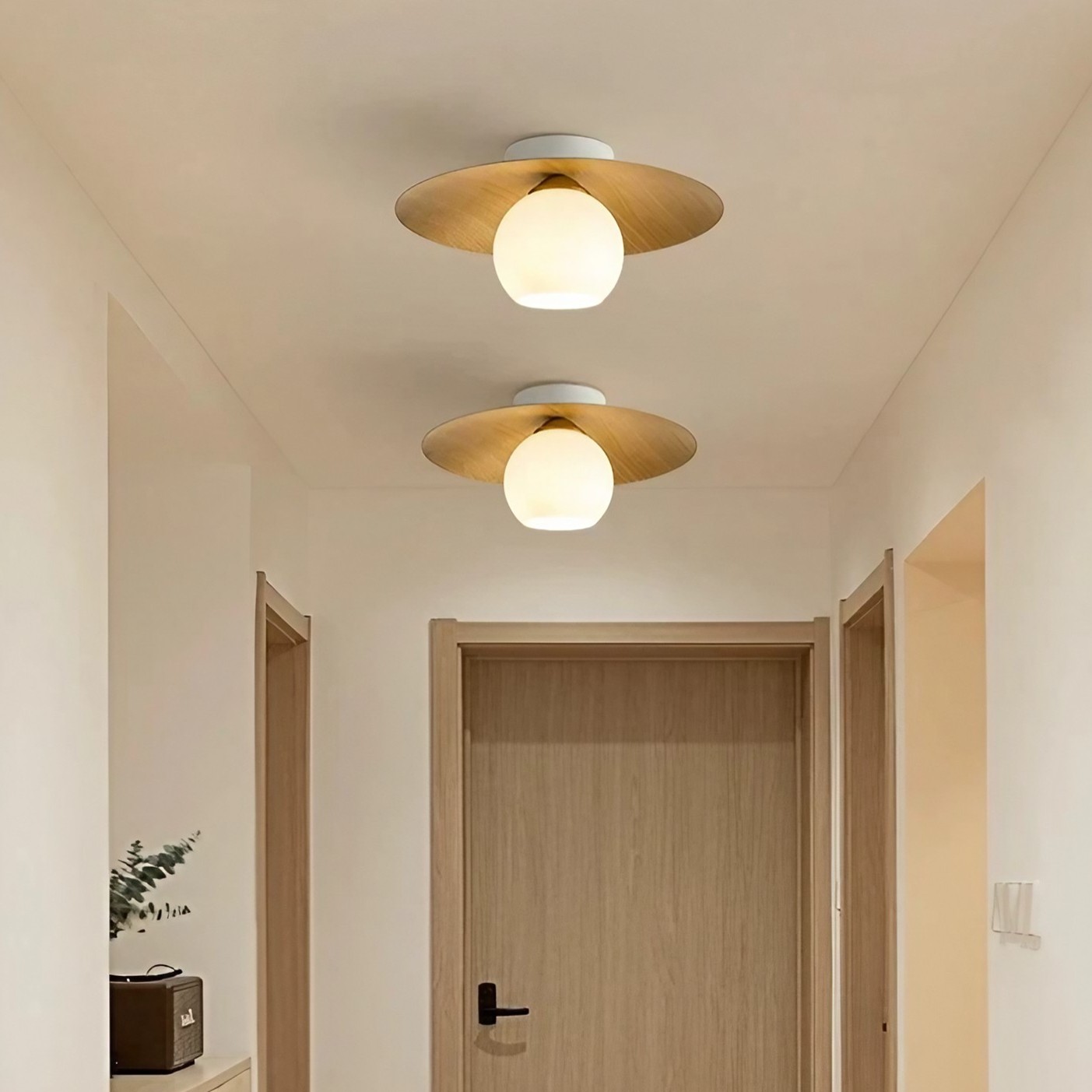 Nordic Ribbed Glass Dome Ceiling Light K170