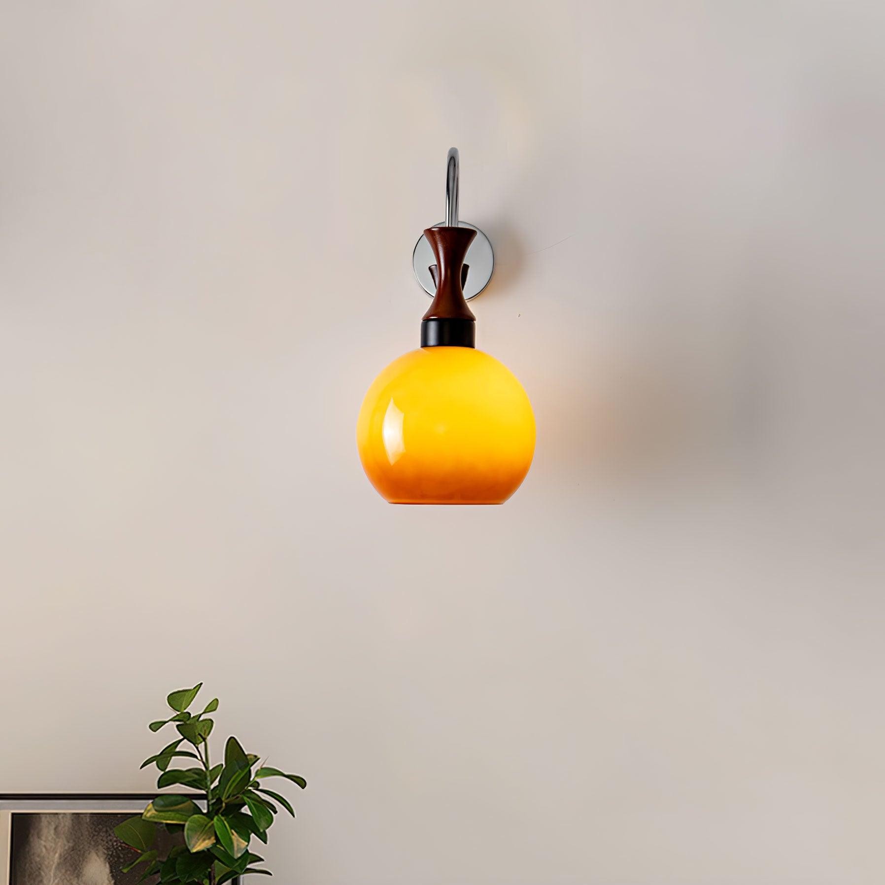 Spherical Yellow Wall Lamp K562