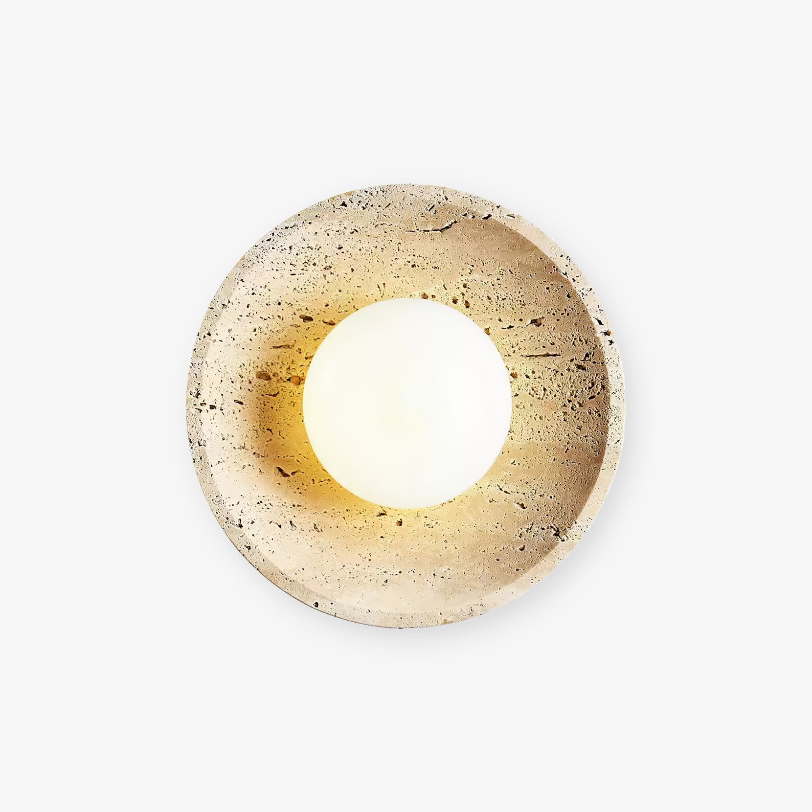 Retro Wabi Sabi Travertine Lunar Eclipse Wall Light K878