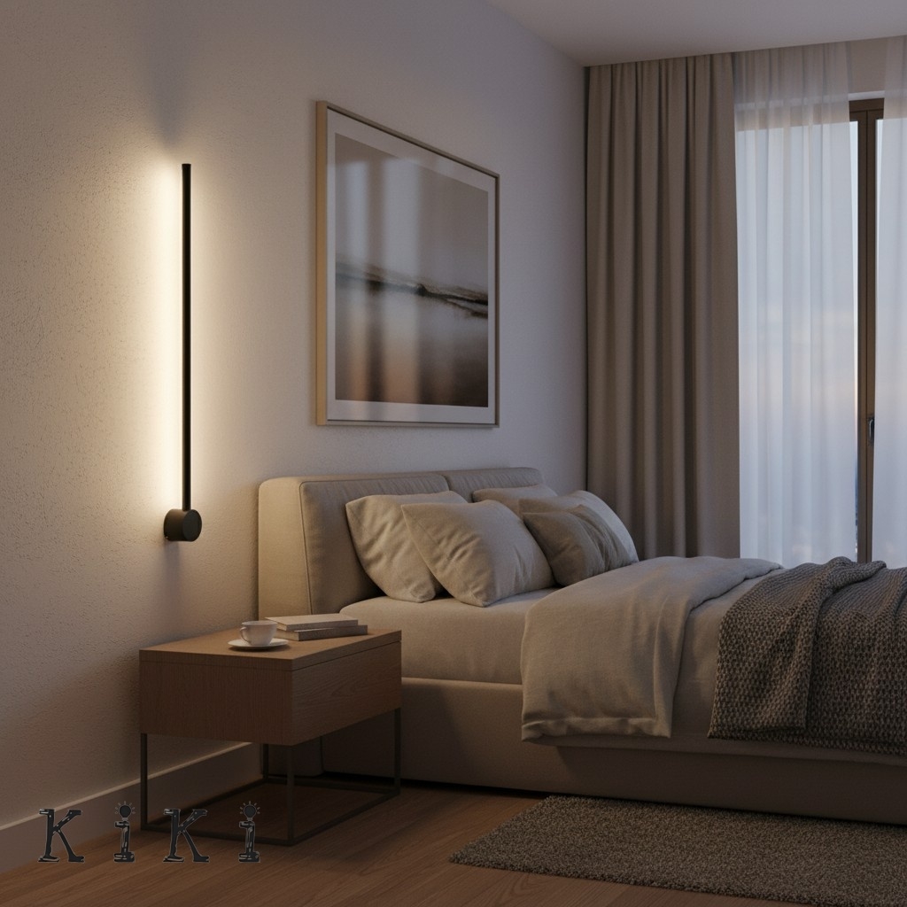Nordic Architectural Style Linear LED Wall Lamp - Minimalist Light for Entryway or Living Room