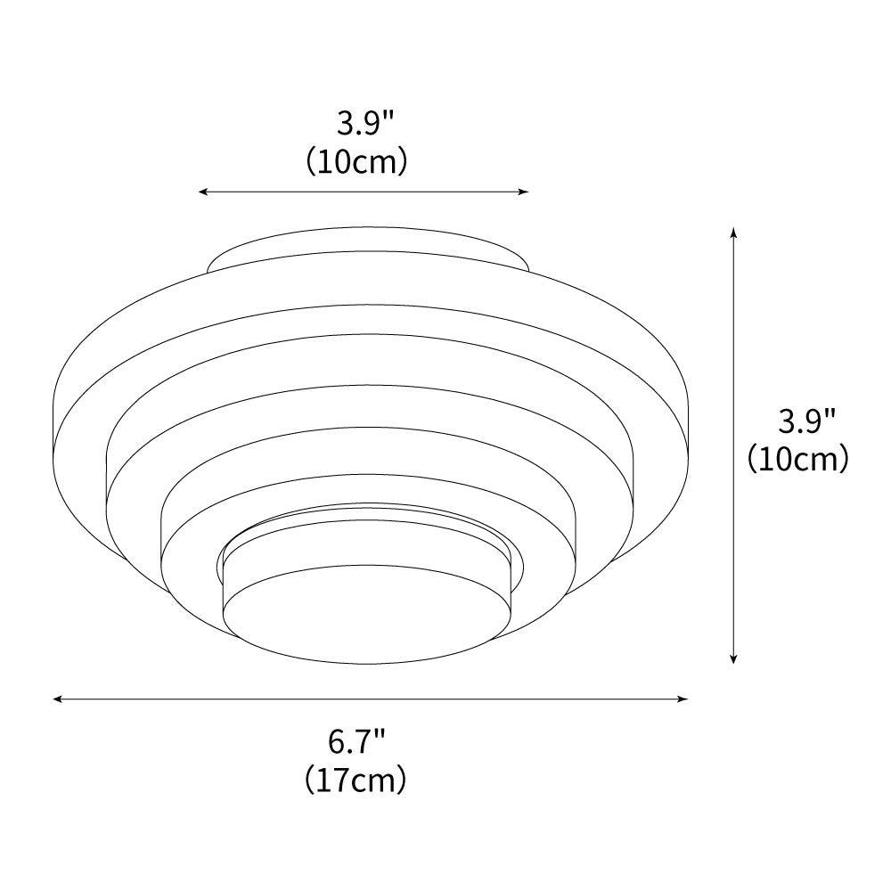 Aperture Travertine Ceiling Light D895