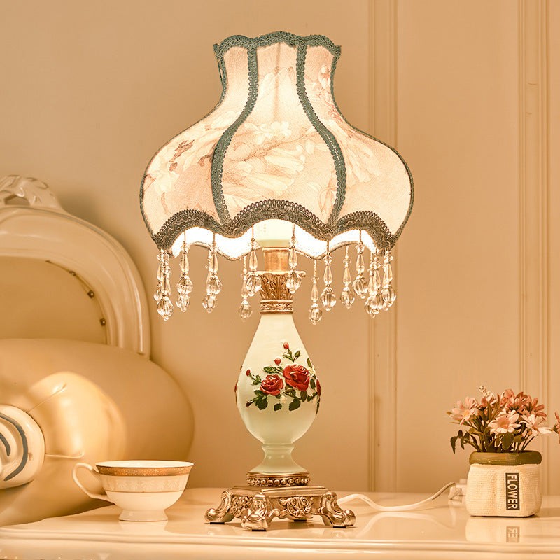 Classic European Vase Base Resin Fabric Table Lamp K717