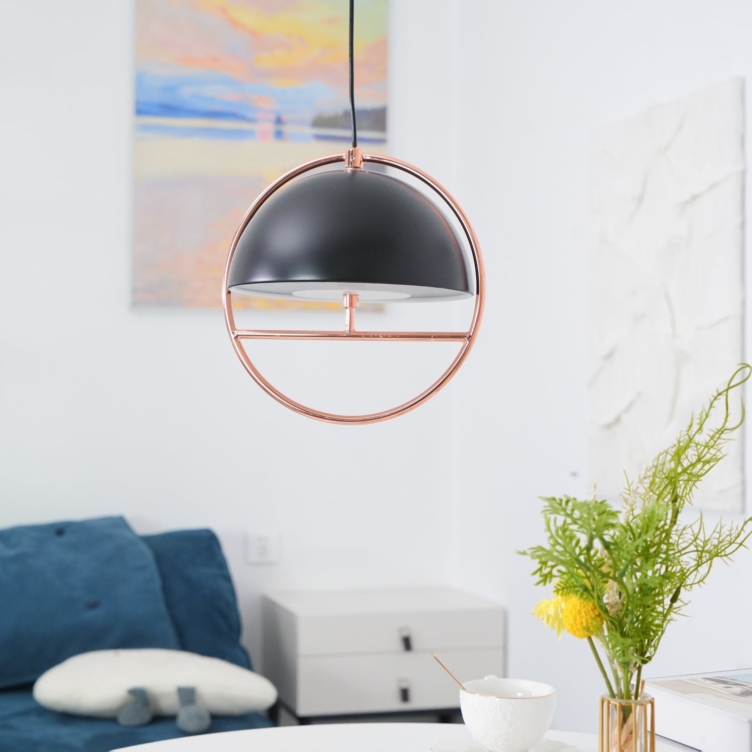 Nordic Hemispherical Ring Metal Pendant Lamp K426