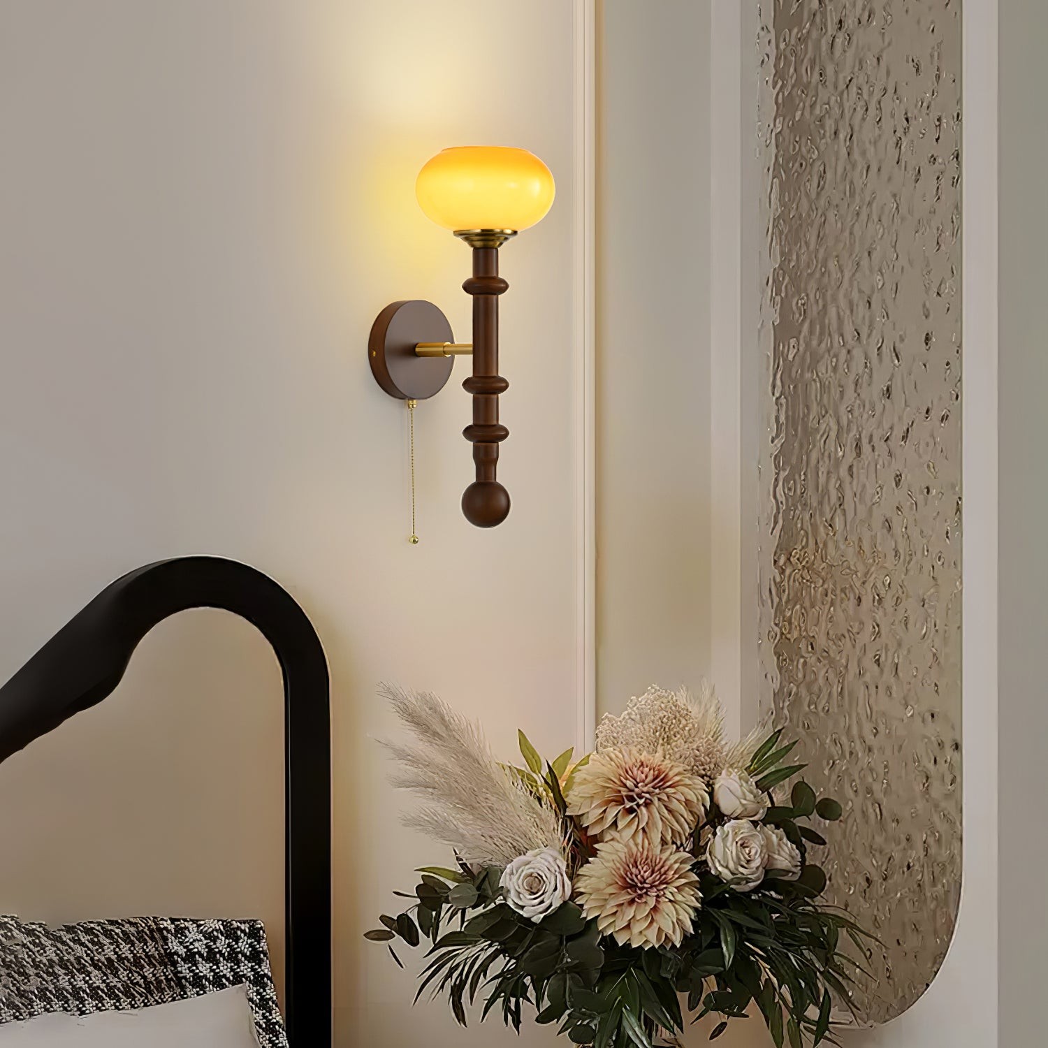 Retro Solid Wood Series Wall Lamp K638