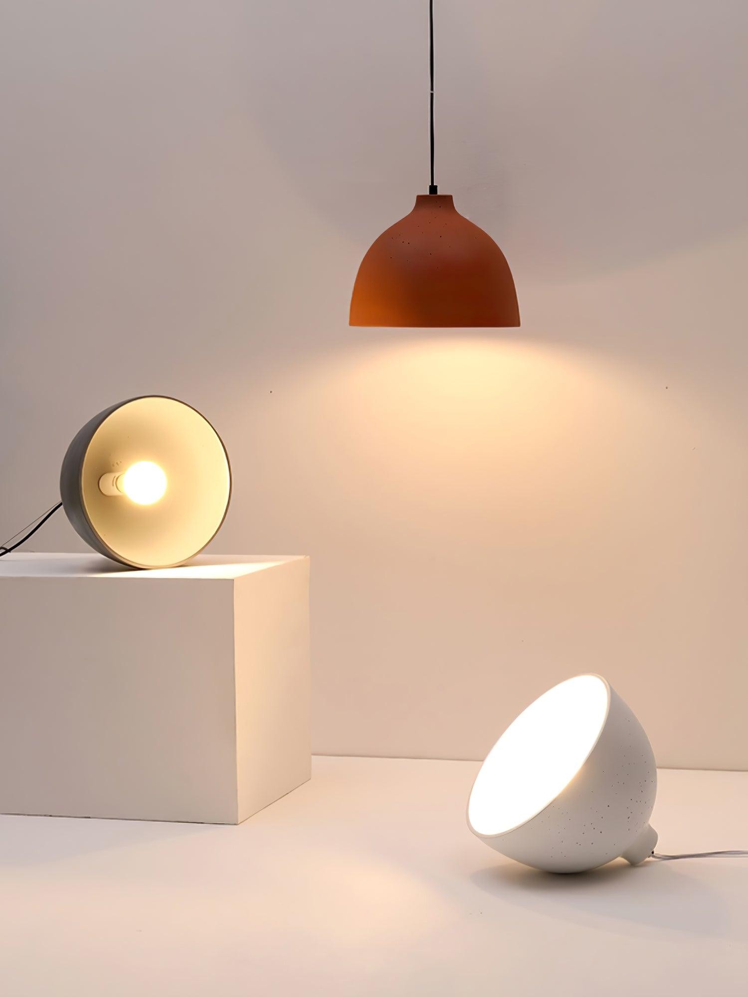 Modern Minimalist Industrial Resin Bowl LED Pendant Light K620