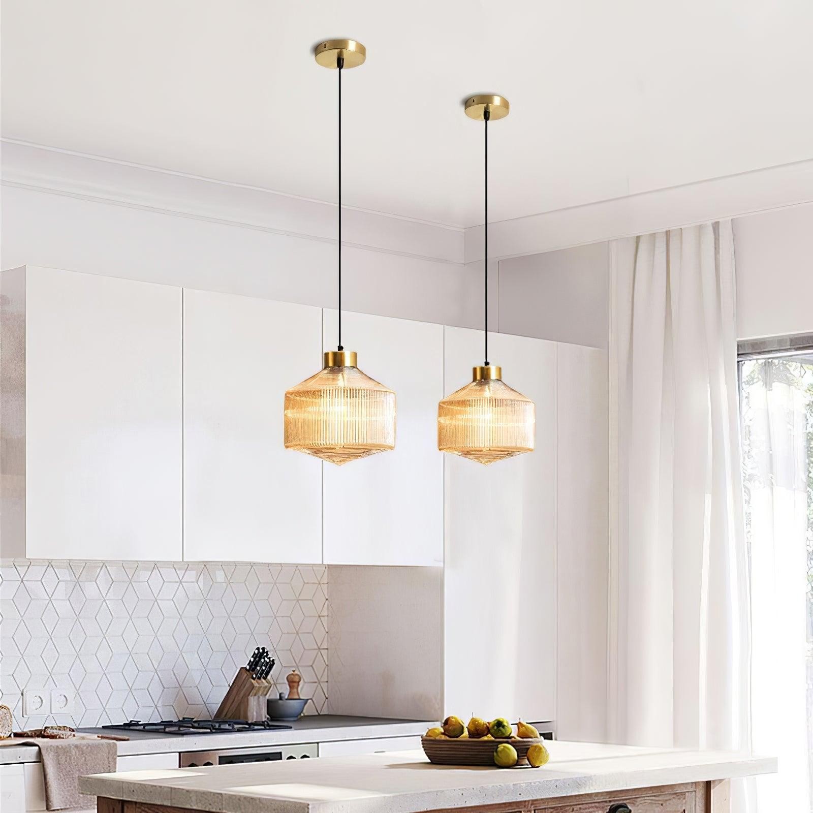 Striped Spinning Top Pendant Light K678