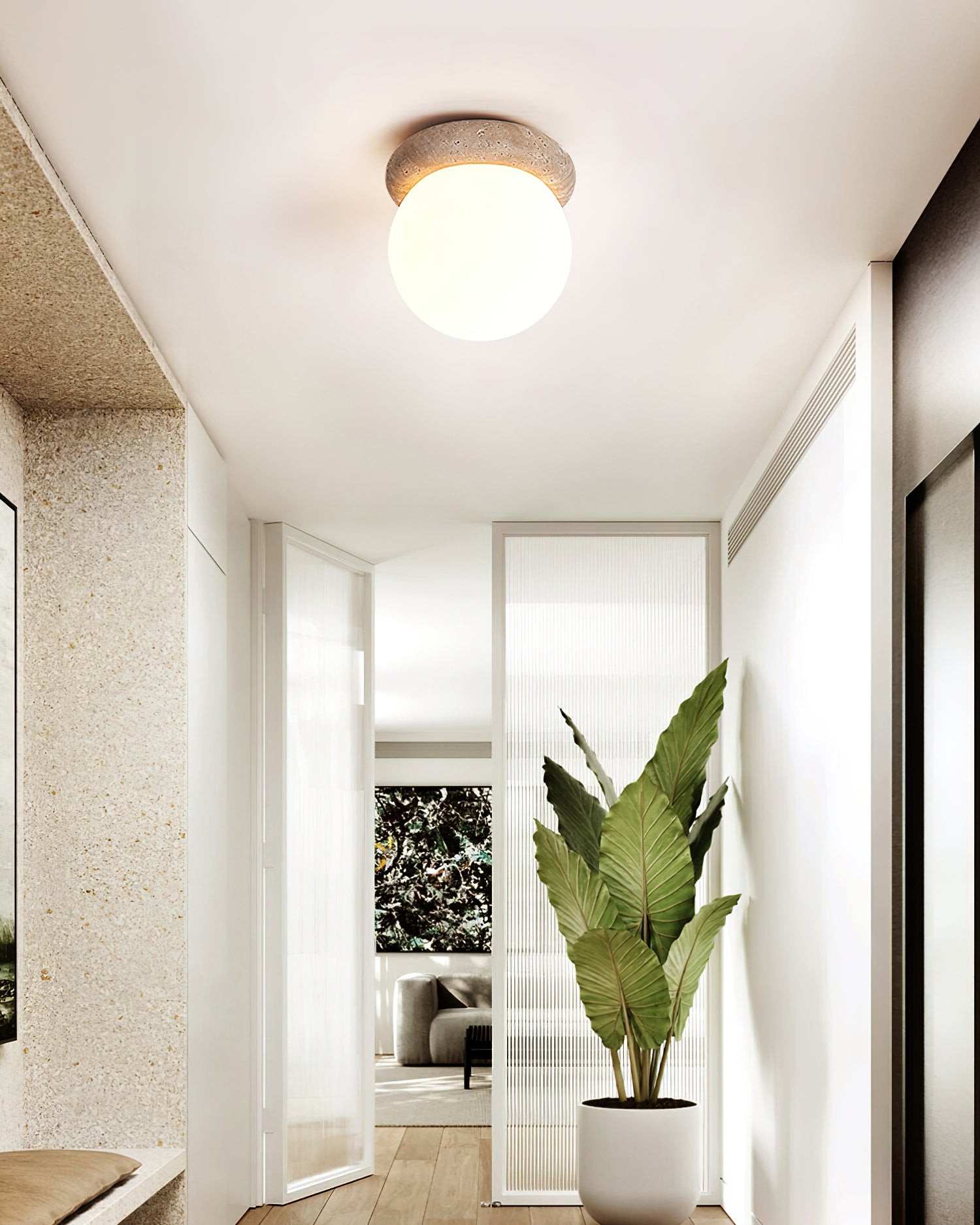 Marble Travertine Asteroid Ceiling Lamp K242