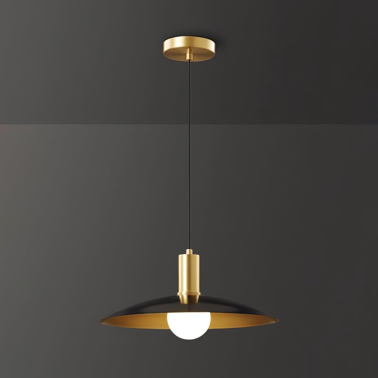Brass Flared Pendant Lamp D361