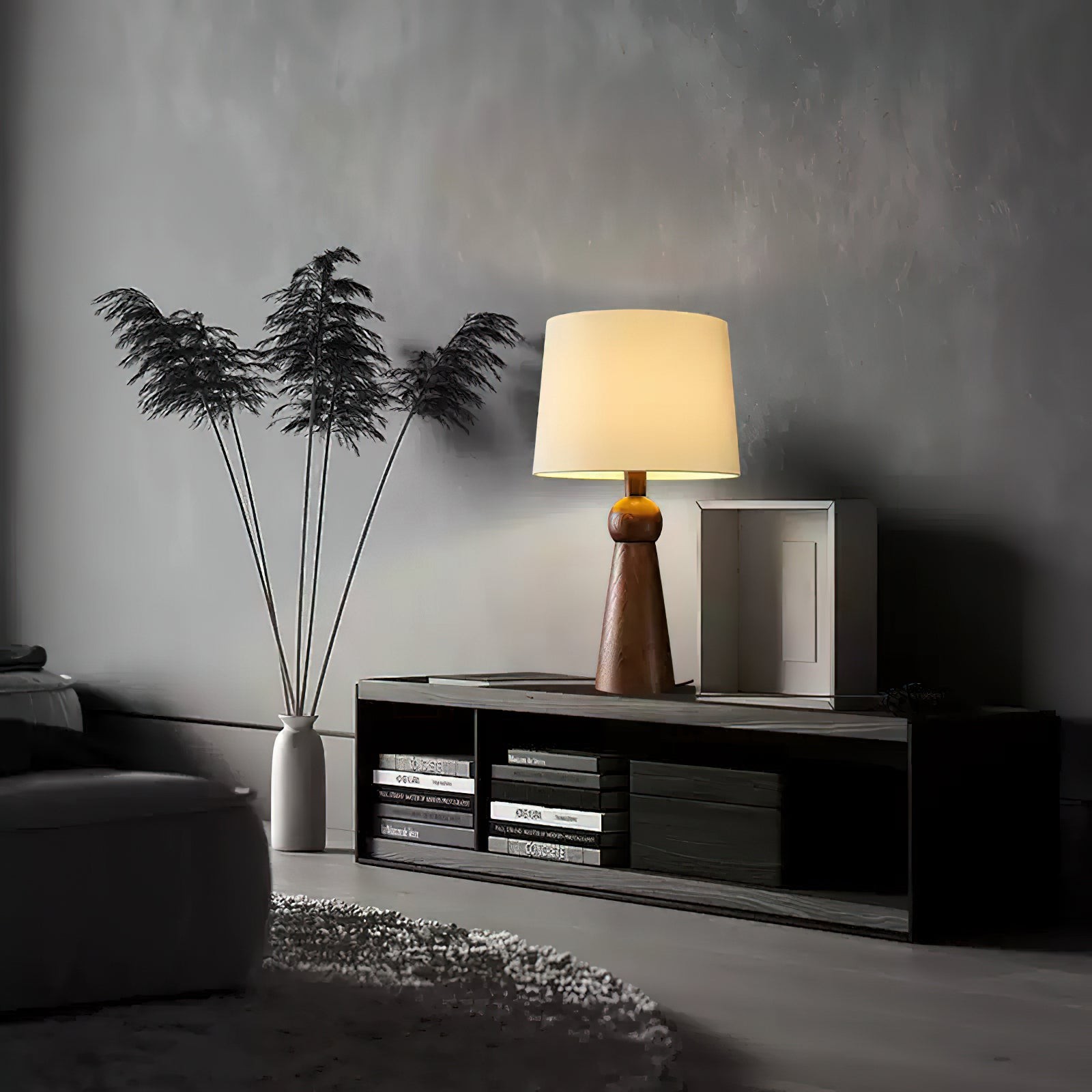 Nordic Retro Solid Wood Fabric Table Lamp K256