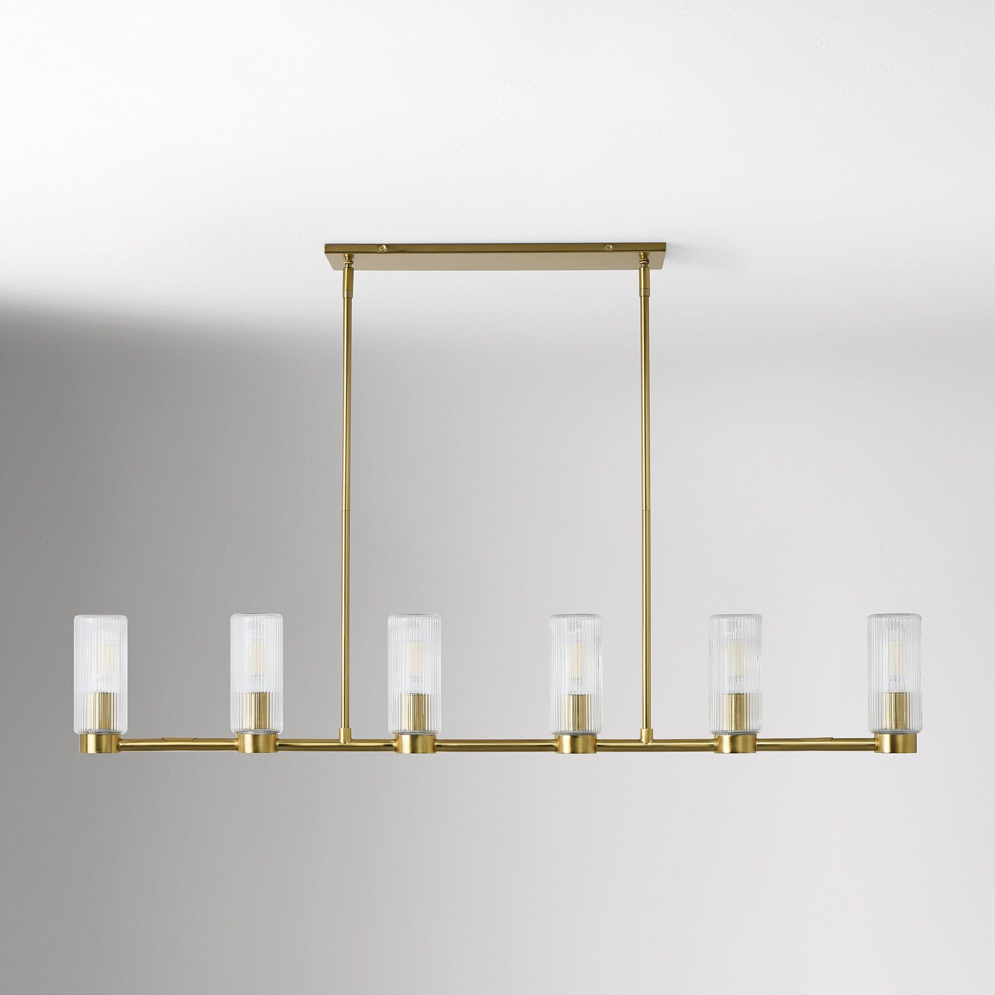 Rivora Fluted Glass Chandelier – Elegant Ribbed Lasting Design K1334