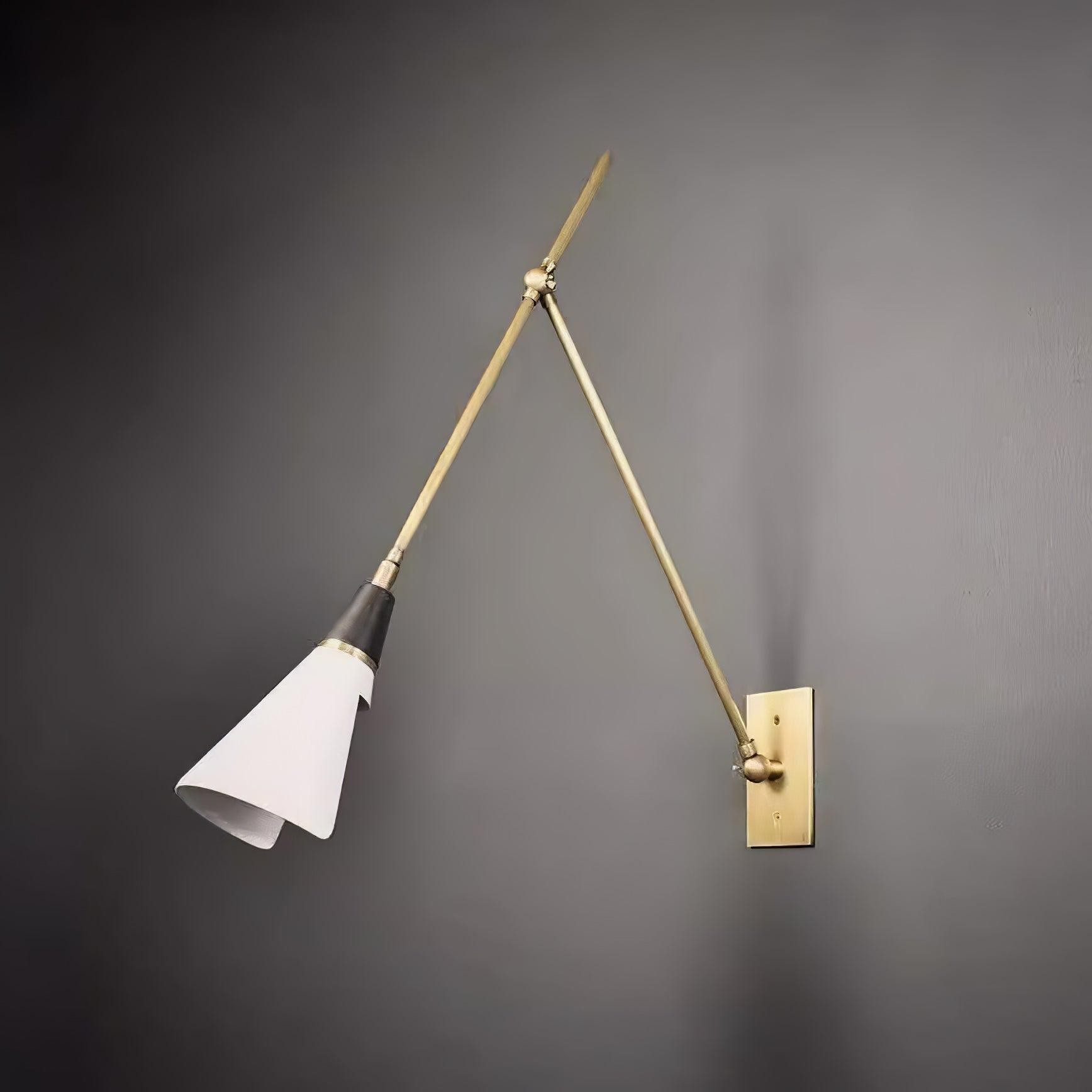 Vintage Metal Adjustable Swing Arm Wall Lamp K850