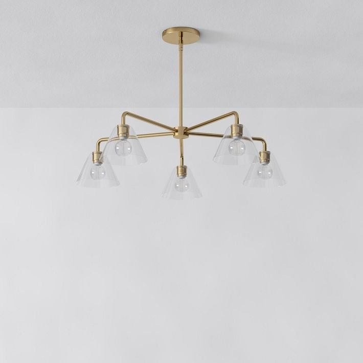 Conica Sculptural 5-Light Cone Chandelier - Modern Glass Lighting for Home K1394