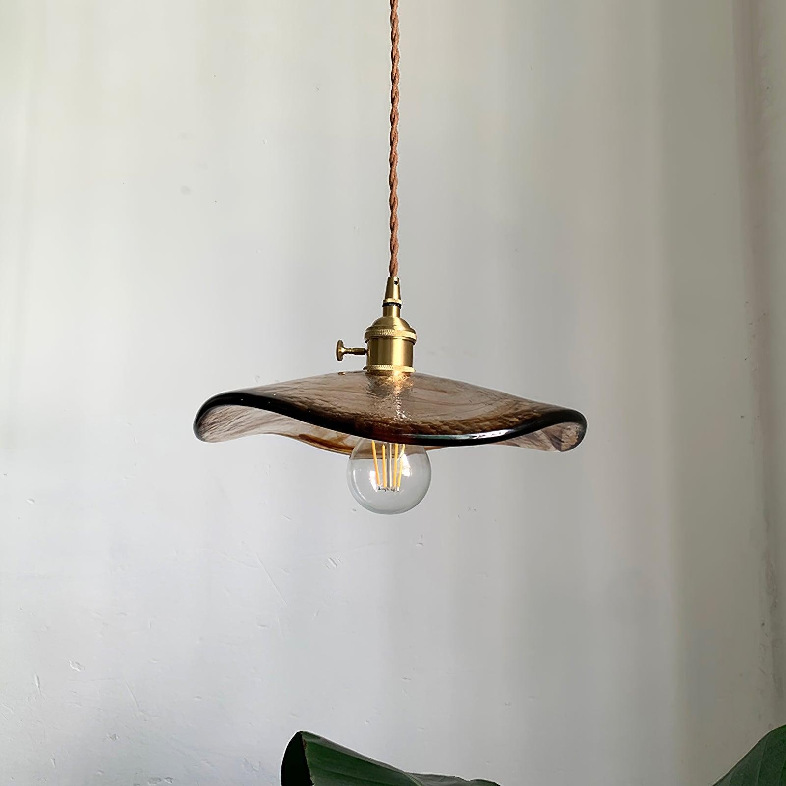 Flower Petal Glass Pendant Light K387