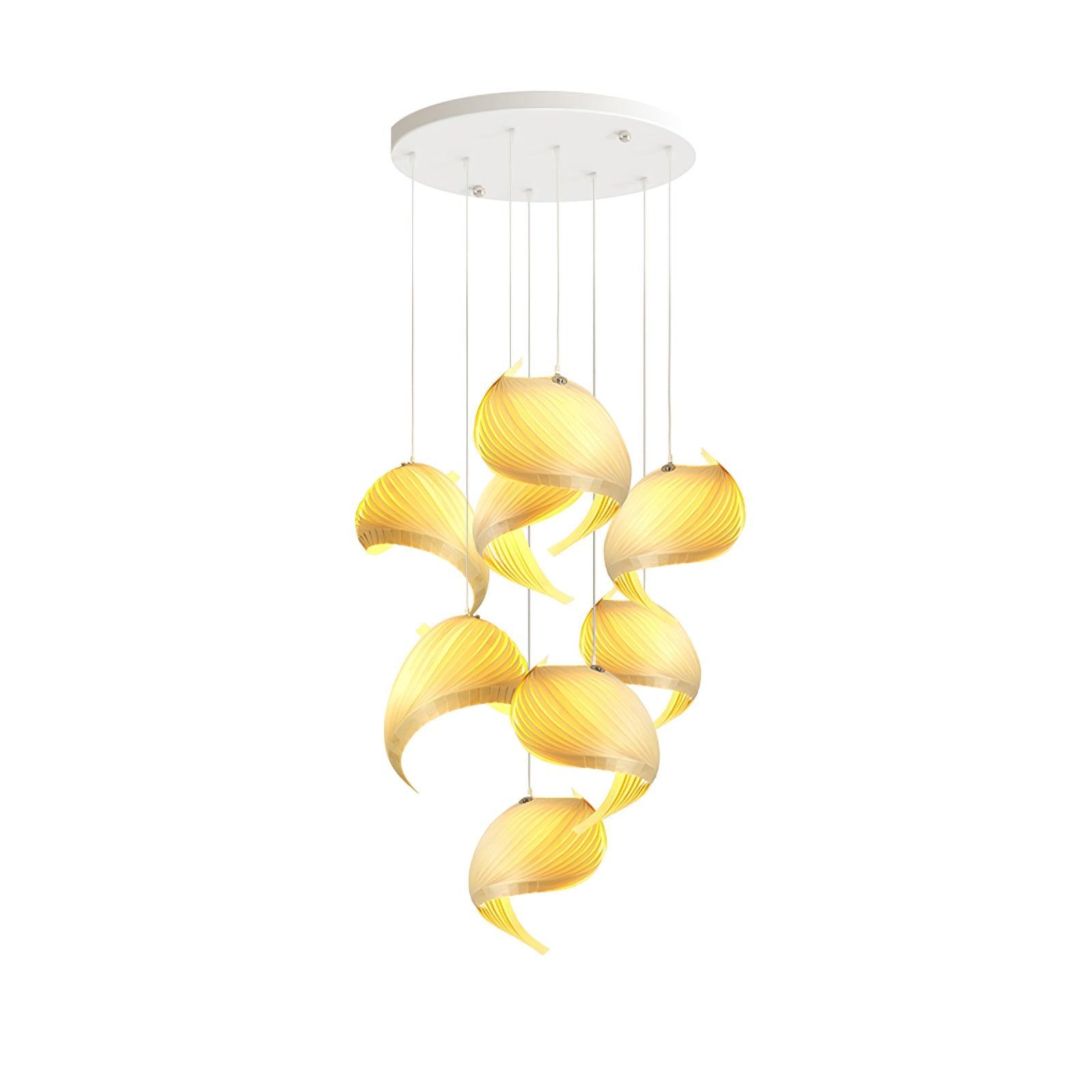 Nautilus Wing Wood Veneer Pendant Light