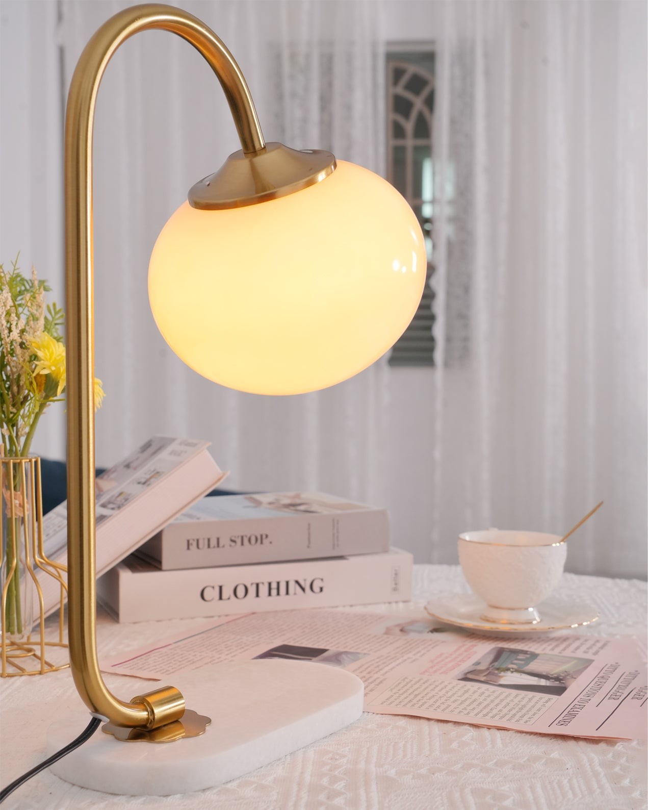 Nordic Mushroom Glass Bedside Table Lamp K629