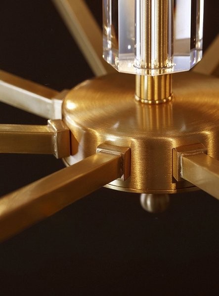 Glass Disks Chandelier/Brass