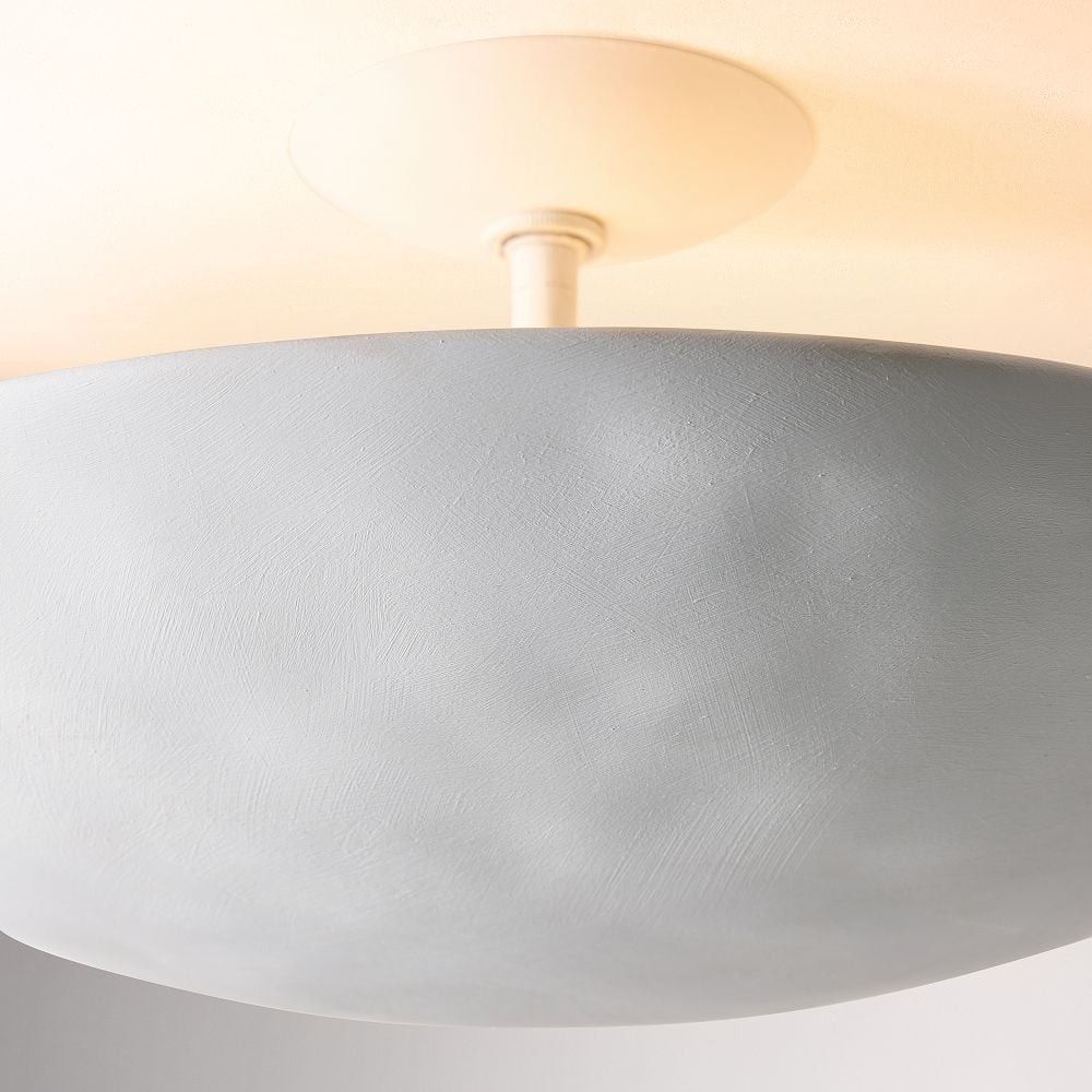 Plara Flush Mount - Rounded Minimalist Dome Metal Ceiling Light for Hallway K1694