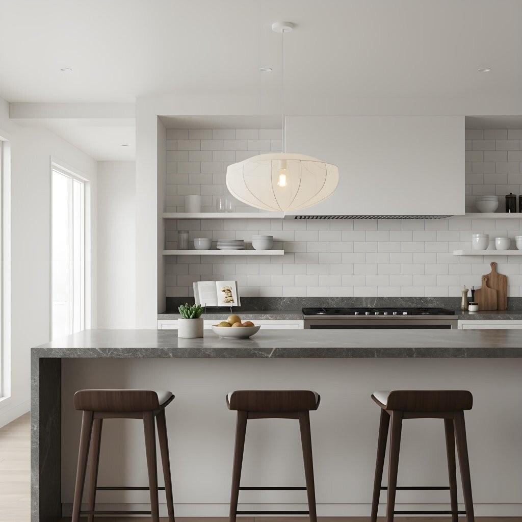 Lumifil Modern Mesh Pendant Light - Hanging Fabric Lghts are Suitable for Dining Rooms or Kitchen Islands K1752