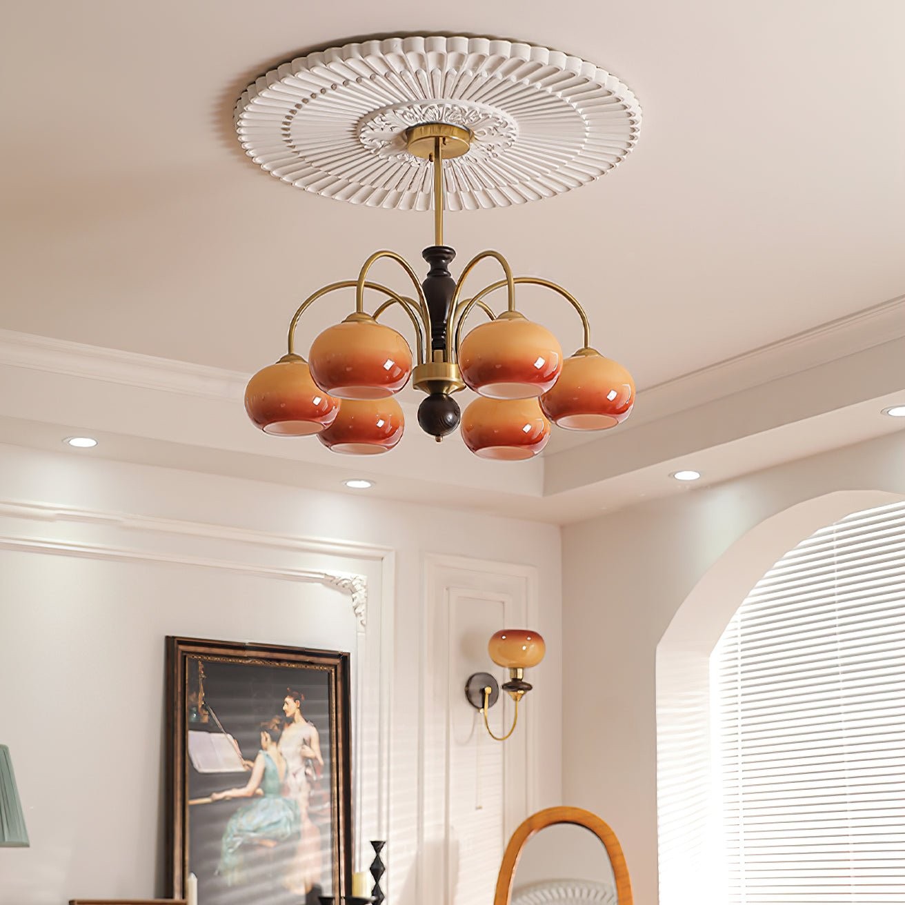 Retro Bauhaus Arch Chandelier K231