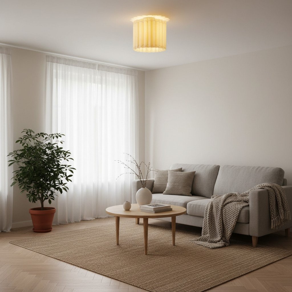 Velura Linen Shade Ceiling Light - Modern Transitional Ceiling Light K1767