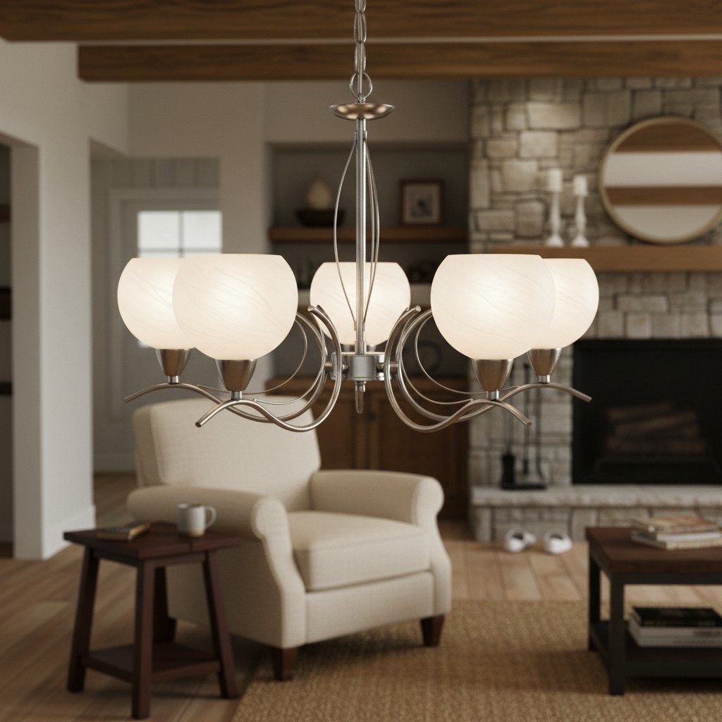 Armicora Multiple Lights Antique Chandelier - Elegant Metal Finish for Dining Rooms or Living Areas K1908