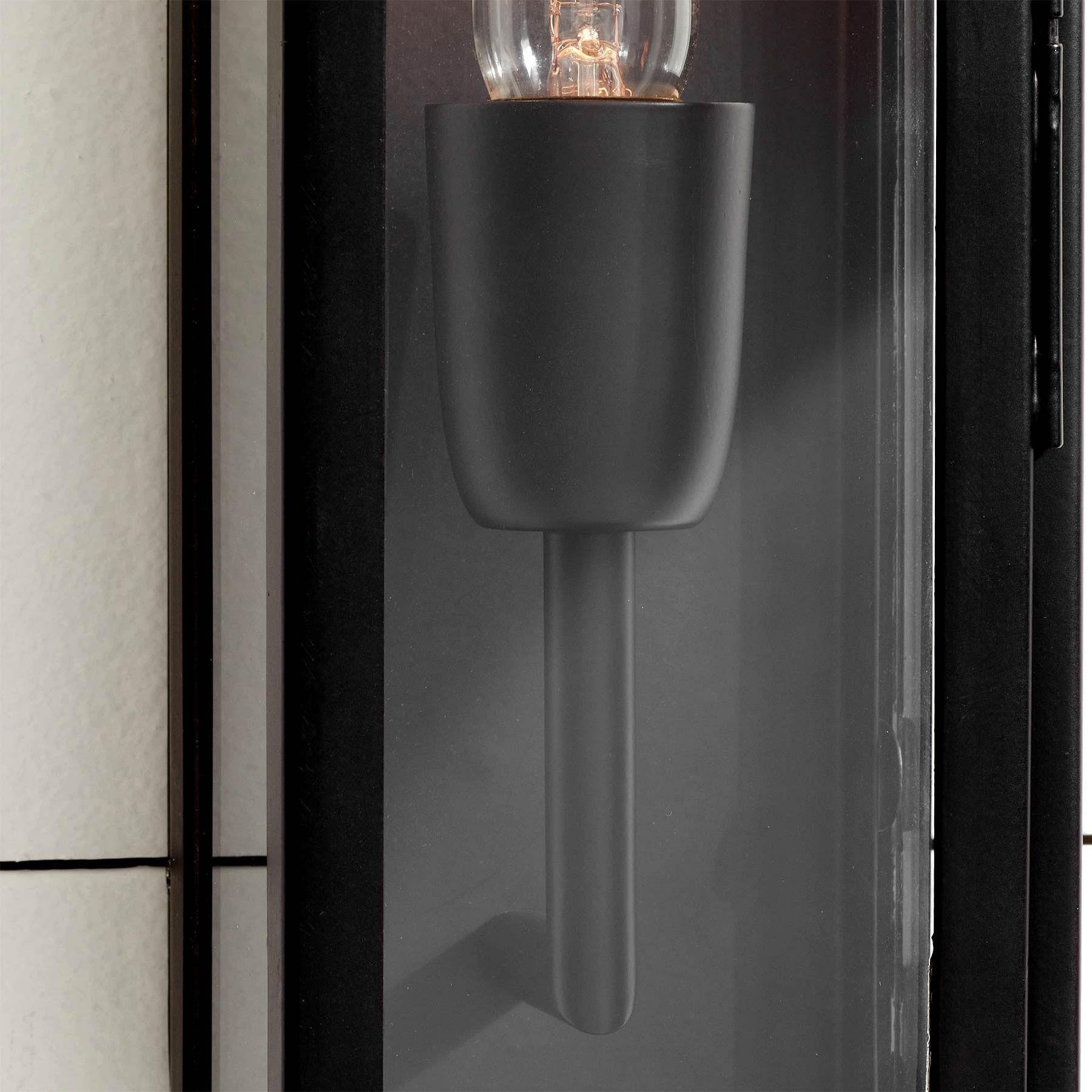 Ferrix Modern Glass and Iron Outdoor Wall Lamp - Stylish Exterior Lighting for Porch K1360