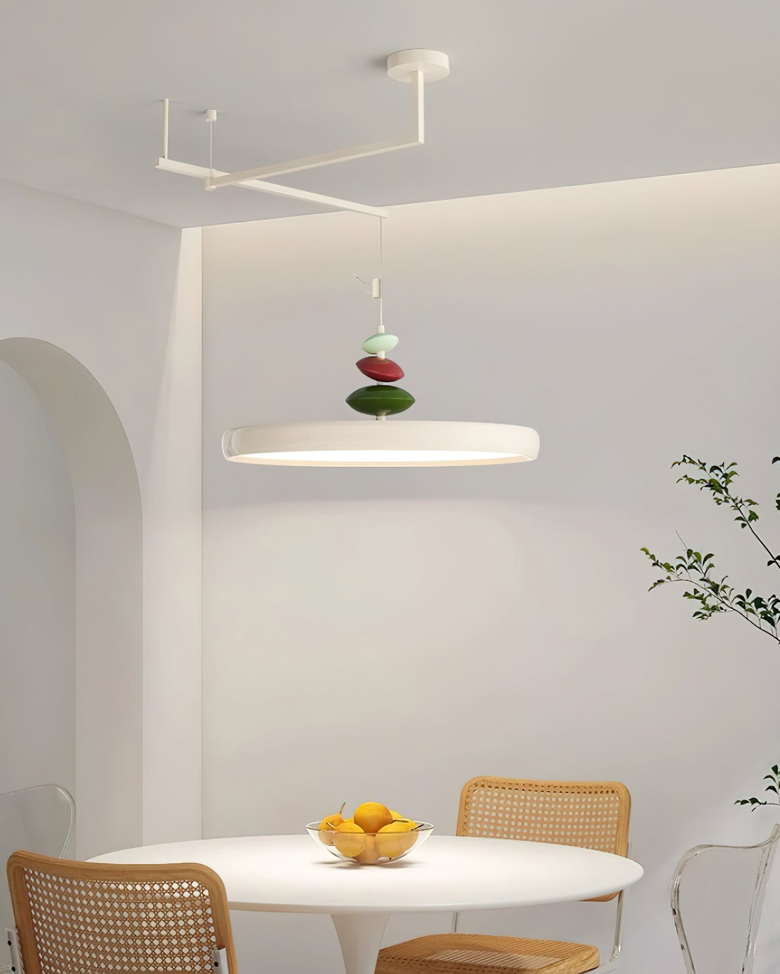 Swing Arm Stone Pendant Light K683
