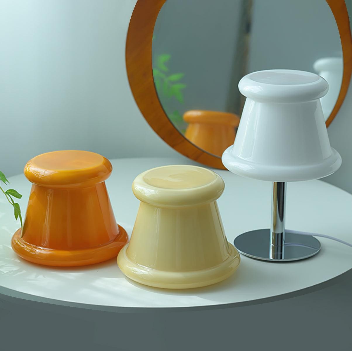 Cream Creative Irregular Cylindrical Table Lamp K500