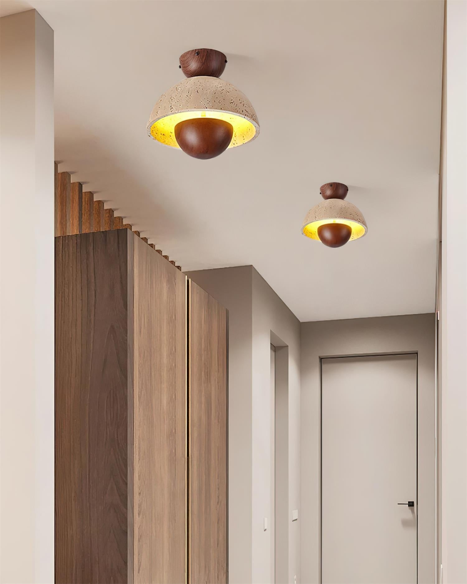 Japanese Wooden Inverted Ceiling Light K721