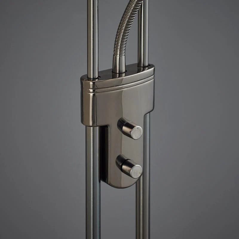 Linexis Art Deco Metal & Opal Glass Floor Lamp - Dual-Light Design for Modern Interiors K1910