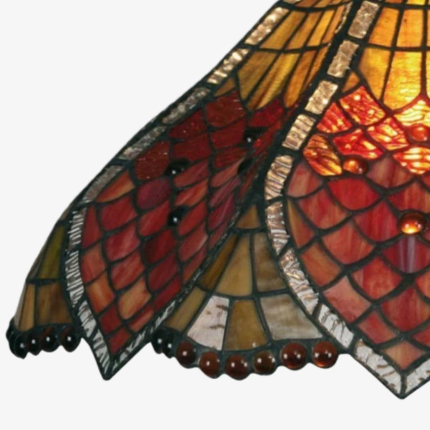 TF Orsino Vintage Art Deco Pendant Light - Textured Glass Lighting K1868