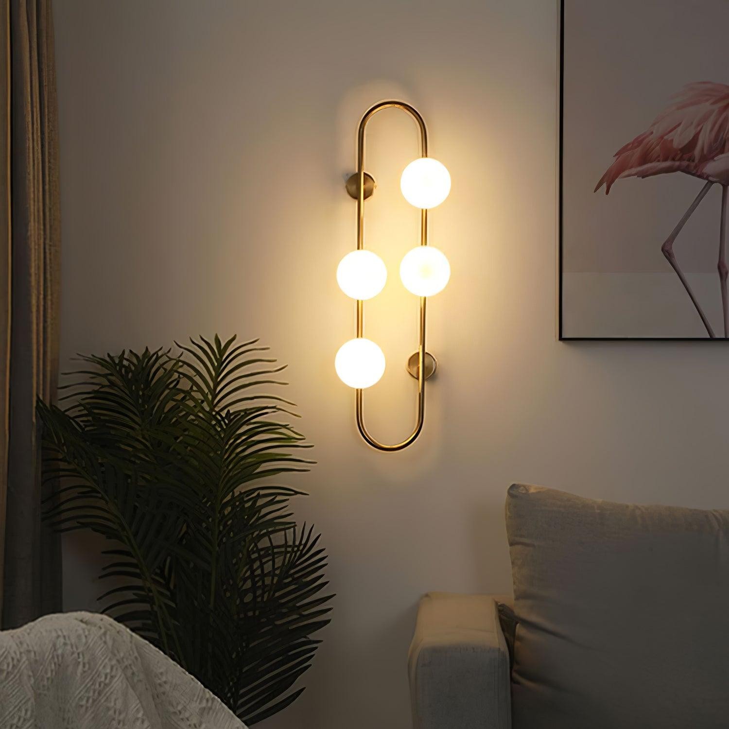 Nordic Modern Geometric Glass Globe Wall Lamp K283