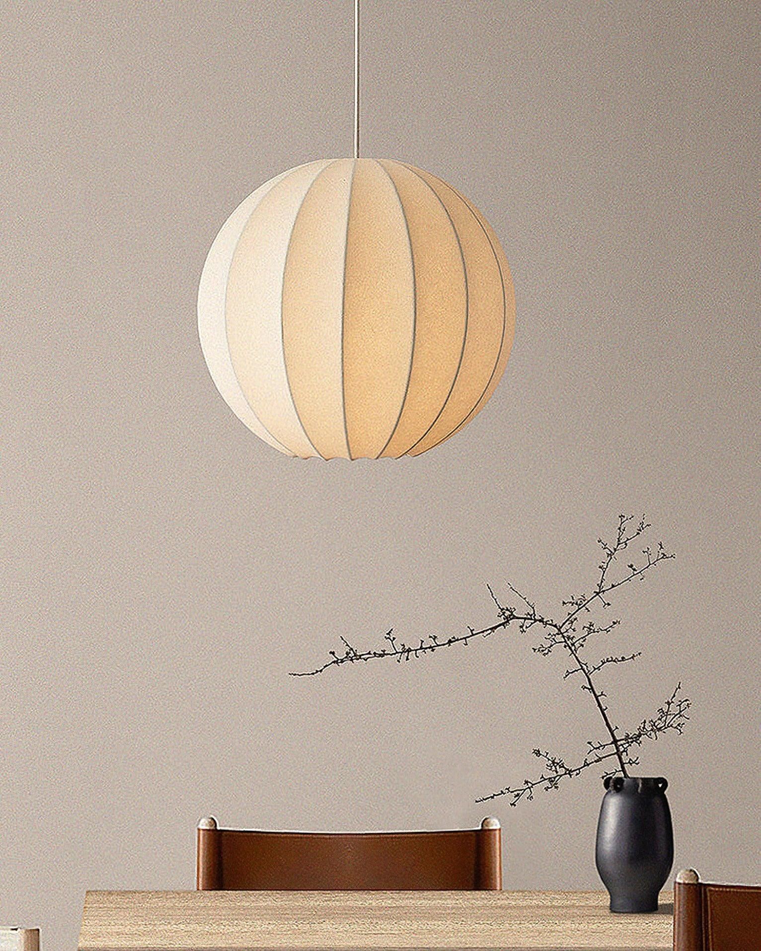 Creative Japanese Minimalist Silk Pendant Lamp For Restaurant K438