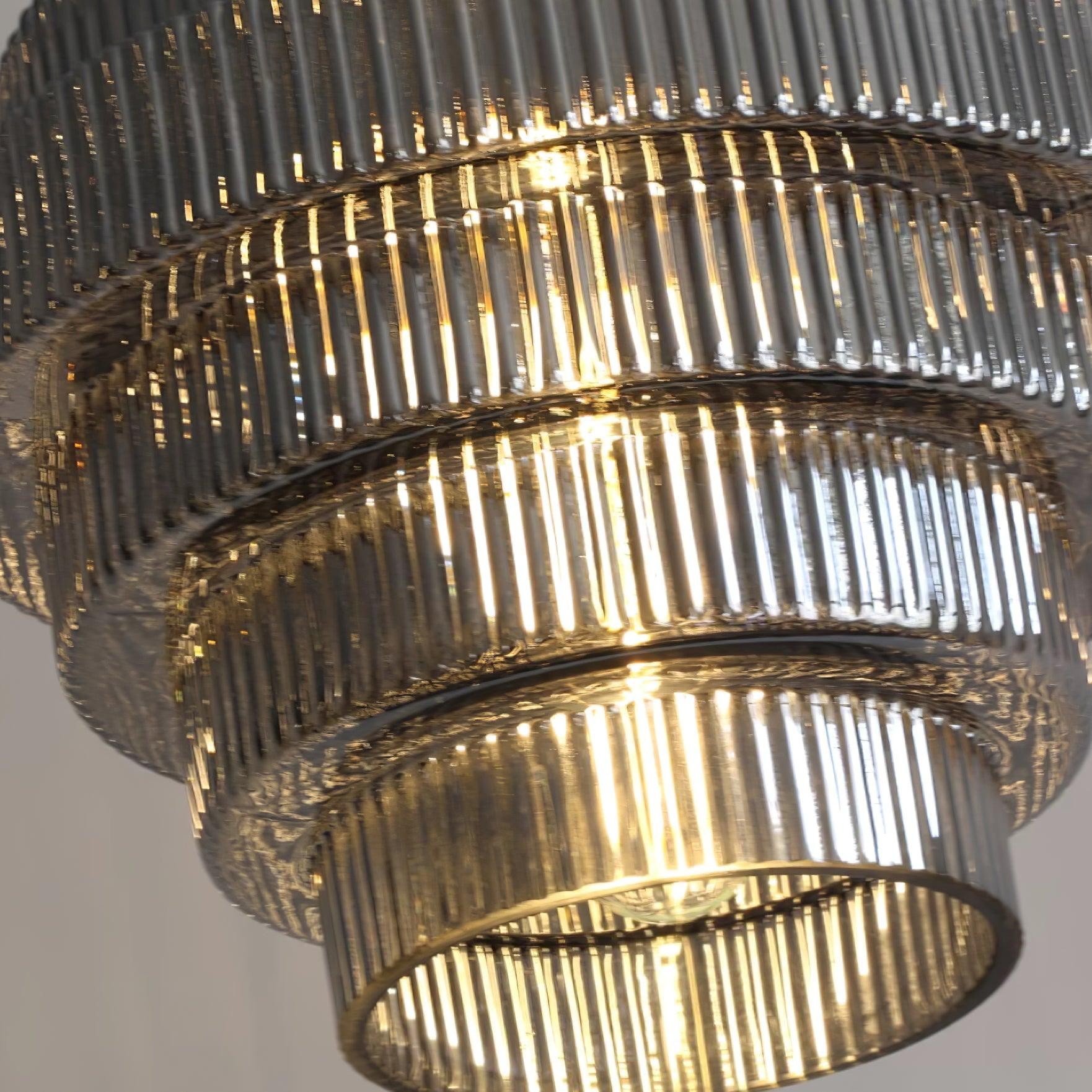 Bottis Minimalist Glass Pendant Lamp - Stylish Layered Hanging Light for Dining Table K469