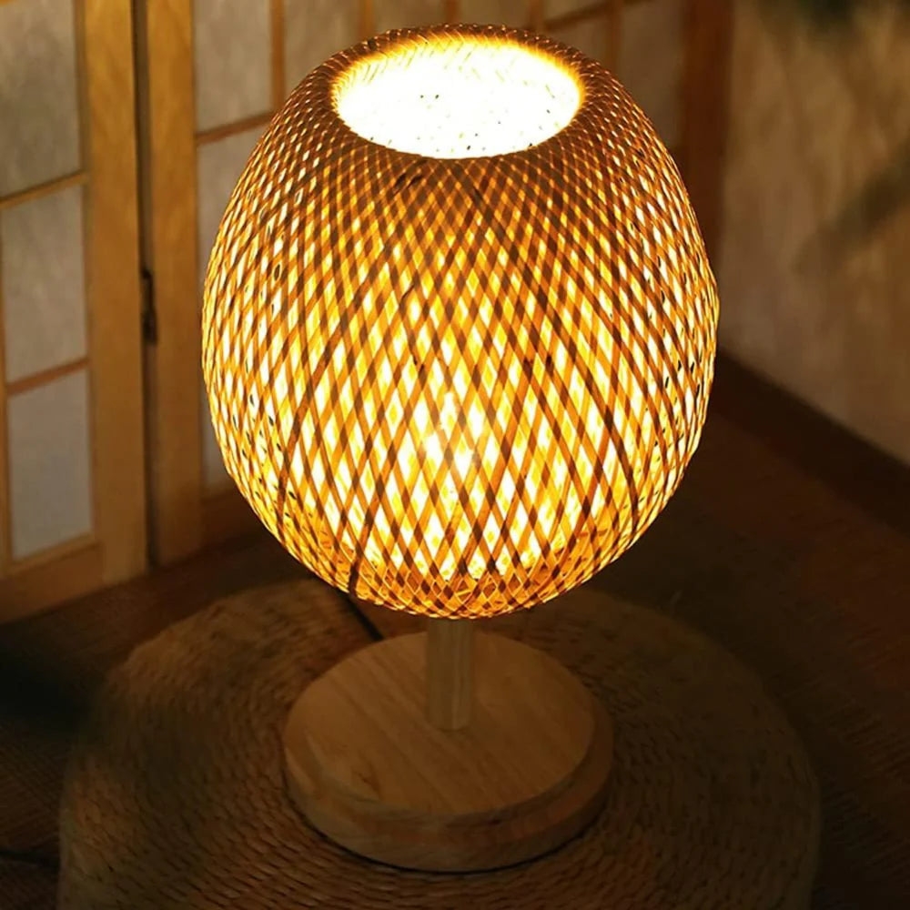 Handcrafted Sustainable Bamboo Table Lamp D847