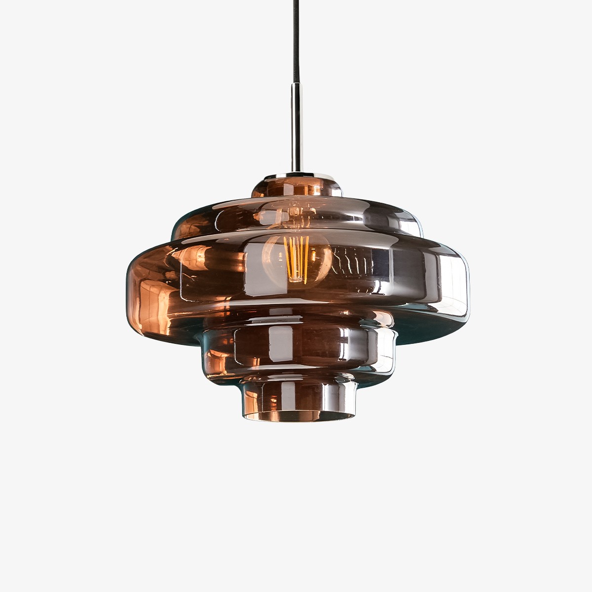 Koloro Bauhaus Glass Pendant Light – Mid-Century Inspired Design for Dining Area or Kitchen K1122